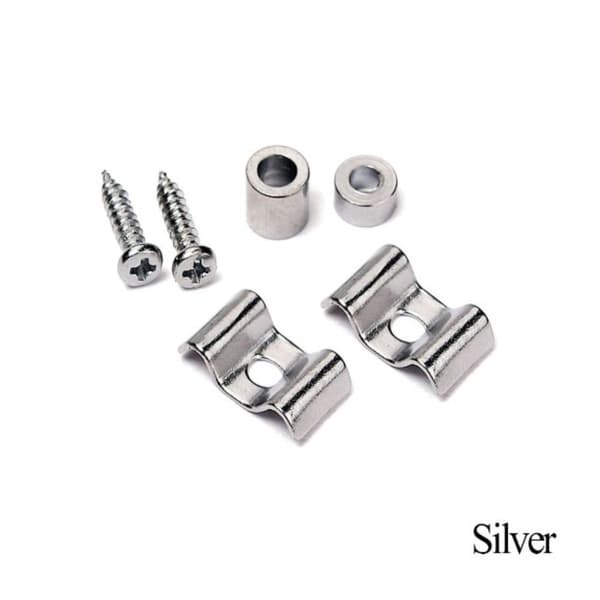 2ST String Press Spänne Hållare String Press Spänne SILVER Silver