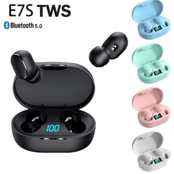 E7S Trådløst Headset Bluetooth Øretelefon ROSA Pink
