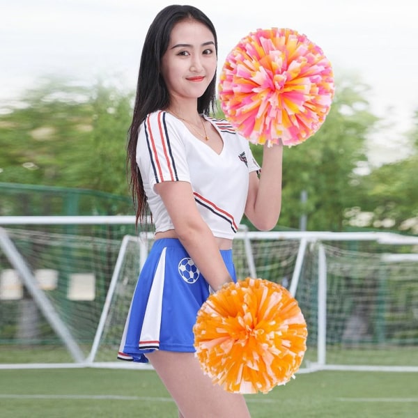 1pari Cheerleader-pomponit Cheerleading Cheerleader-pallo PINK&VALKOINEN Pink&White