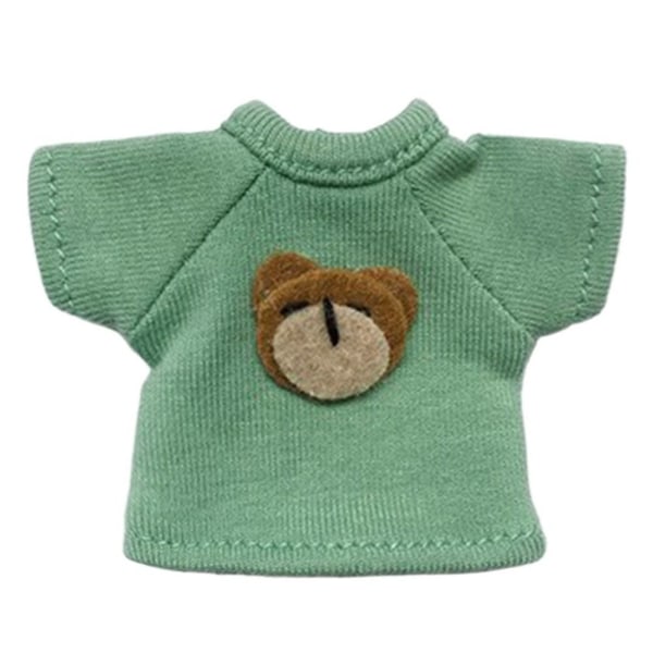 Cartoon Bear T-skjorte 1/11 Doll Shirt GRØNN LANGERME LANG Green Long Sleeve-Long Sleeve