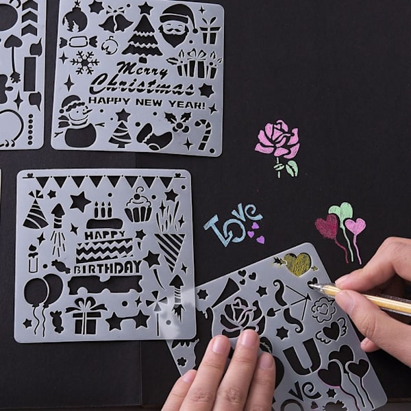 20 kpl Graffiti Hollow Template Explosion Box Theme ALFANUMERIC Alphanumeric