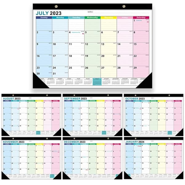 Engelsk Vægkalender Vægkalender MULTICOLOR Multicolor