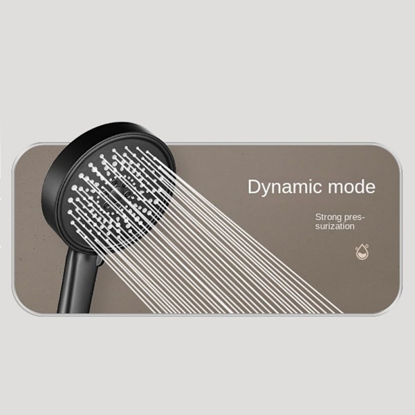 12,5cm Dusjhode Vannbesparende sprinkler SORT black