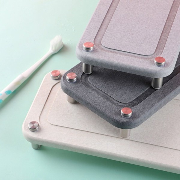 Pesuallastarjotin Kylpyhuoneen pesualtaan organizer VAALEANHARMAA 2 2 Light gray 2-2