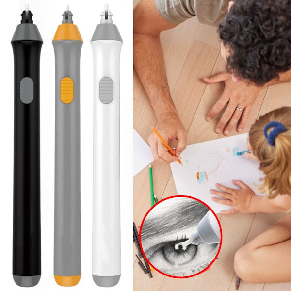 Elektrisk Eraser Pen Refill Highlight Erasers GRÅ grey