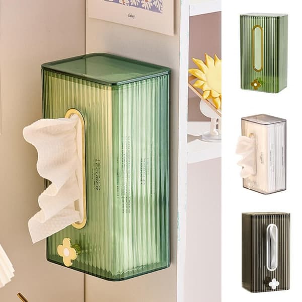 Tissue Box Serviett Oppbevaring Organizer SØLV Silver