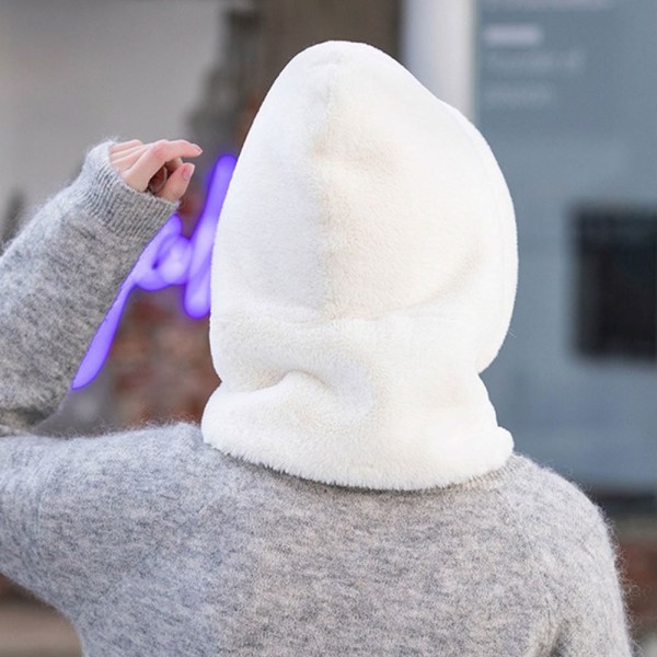 Integrert Cap Skjerf Beanie Hat Skjerf KHAKI Khaki