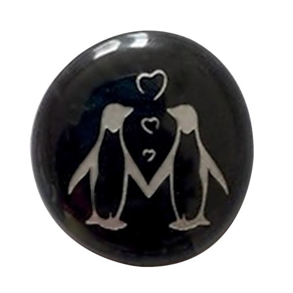 Mini Positivity Penguin Pebble Penguin-Kram dyrelegetøj 4X3CM 4x3cm