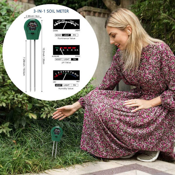 3stk PH Meter TDS PPM Meter Jordfugtmåler