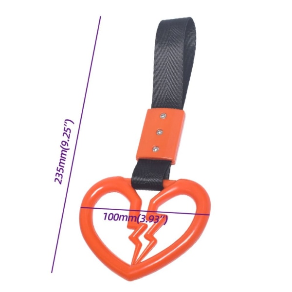 Tow Ring Broken Heart Shape Strap LILLA purple