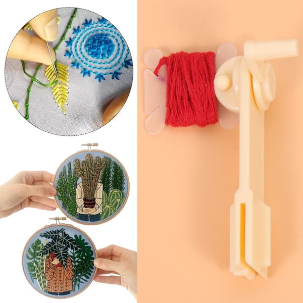 Broderi Organizer Box Floss Winder Plast Förvaring