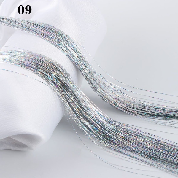 100 Strande Hair Extension Hair Tinsel Bling Silk 09