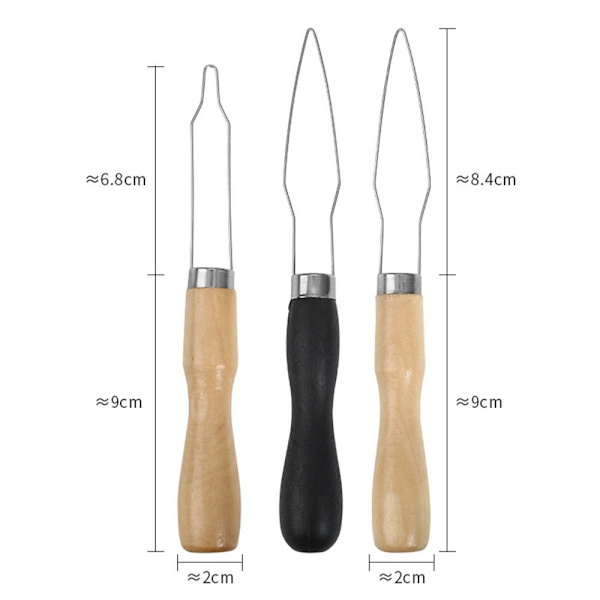 4 kpl Button Hook Aids Helper Button Hook Lisäpuuta Wood Universal-Universal