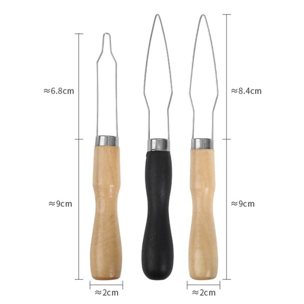 4 kpl Button Hook Aids Helper Button Hook Lisävarusteet PUU PIENI Wood Small Buttons-Small Buttons
