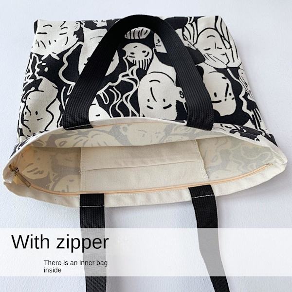 Kvinders taske med stor kapacitet Cute Style Canvas Tote Bag C C C