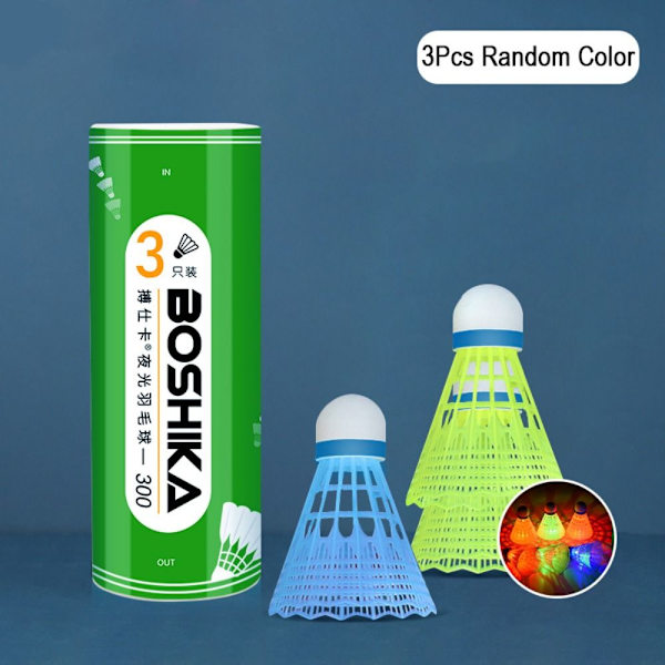 2/3/4/8 stk LED badmintonbold badminton fjerbolde 3 stk 3 stk 3Pcs
