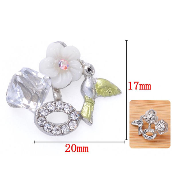 10 STK Perleknapp Rhinestone-knapper 3 3 3