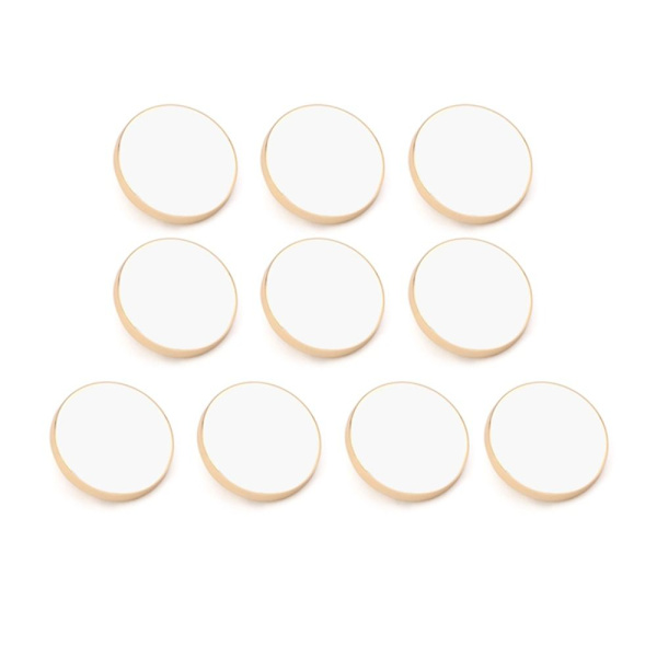 10 stk Metallknapper Hodeplaggklemme HVIT 11MM White 11mm