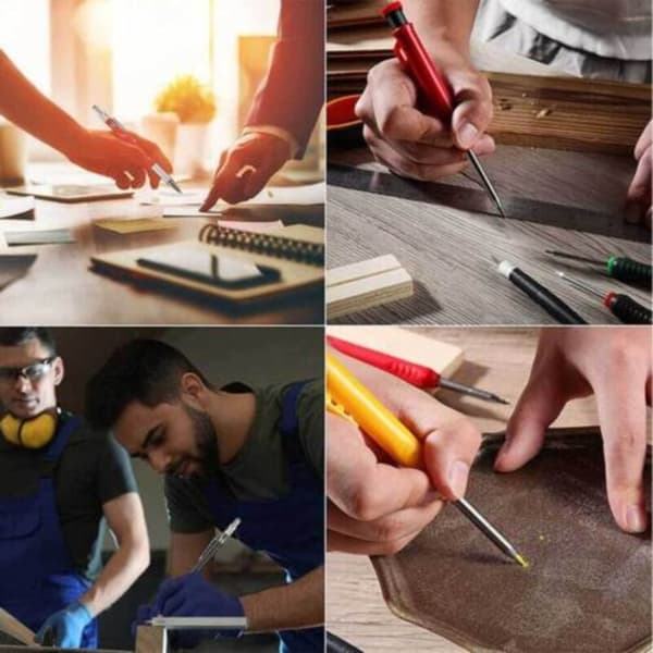 Solid Carpenter Pencil Träbearbetningsmärkning Mekanisk Kit