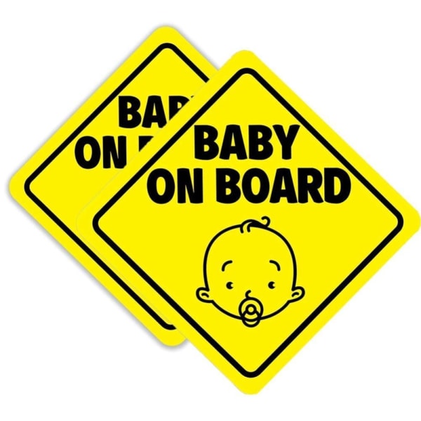Baby On Board-klistremerke Bil-klistremerke selvklebende efa3 | Fyndiq