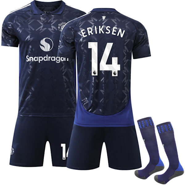2024-2025 Manchester United Udebanekids Fodboldtrøje Sæt Nr. 14 Eriksen 16