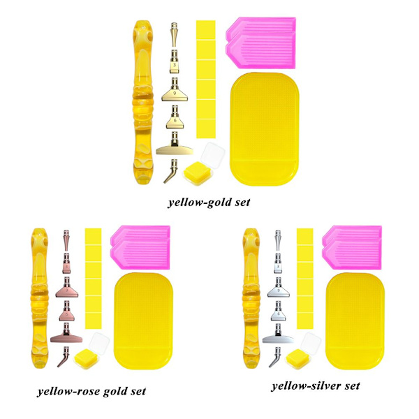 Harts diamond painting penna legering ersättning pennhuvuden Yellow-Silver