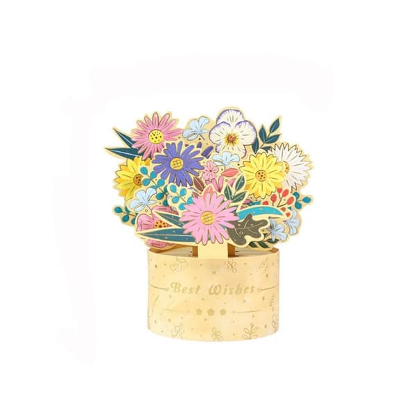 3D Pops-up Bukett Pappersblommor 4 4 4