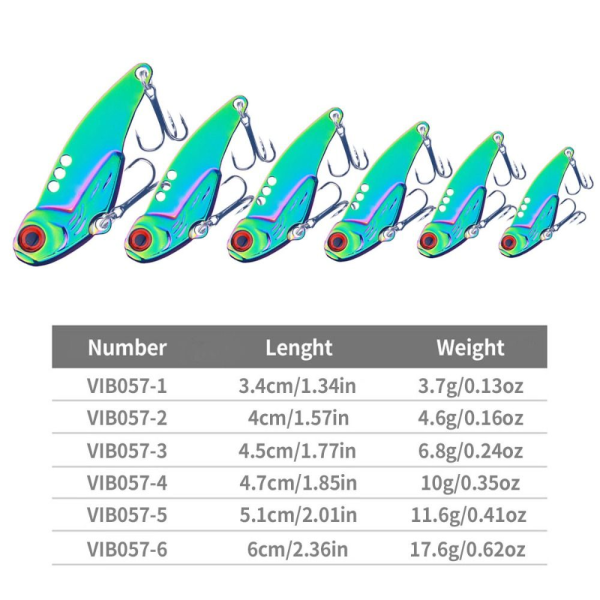 Mini metall fiskebete VIB sjunkande lock 20G-2PCS 20G-2PCS 20g-2pcs