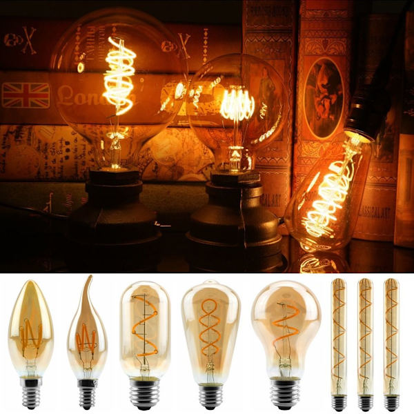 Vintage retro pære filament C35L-E14 C35L-E14 C35L-E14