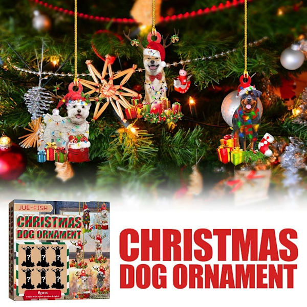 6 st/ask Julgranspynt Hängande Blind Box