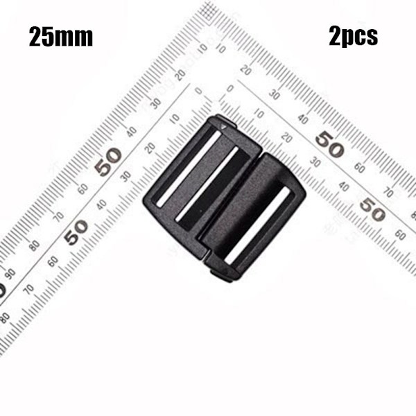 2 stk Webbing strop spænde skyder fastener 3 3 3