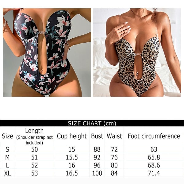 U Plunge Rygløst Undertøj Usynlig Push Up BH LFLOWER PRINT LFlower Print