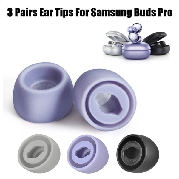 3 Par Silicone Ørepropper for Ga laxy Buds Pro hvit