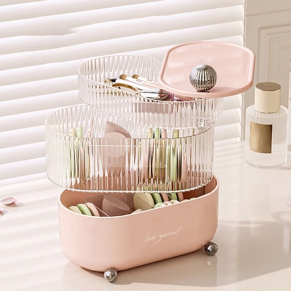 Makeup Organizer Kosmetisk förvaringslåda VIT 4 LAGER 4 LAGER white 4 layers-4 layers