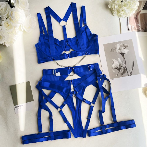 Underkläder Set Strappy Underkläder BLUE M Blue M