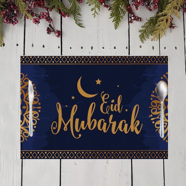 2kpl 32x42cm Eid Mubarak -pöytämatto pöytäliina