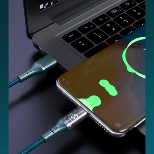Ladekabel Datakabel GRØN USB TIL TYPE C USB TIL TYPE C Green USB to Type C-USB to Type C