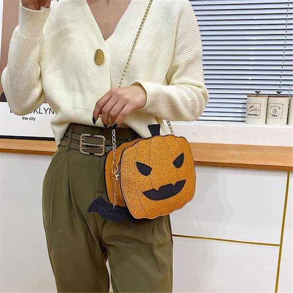 Halloween Pumpkin Bag Crossbody Bag BRUN Brown
