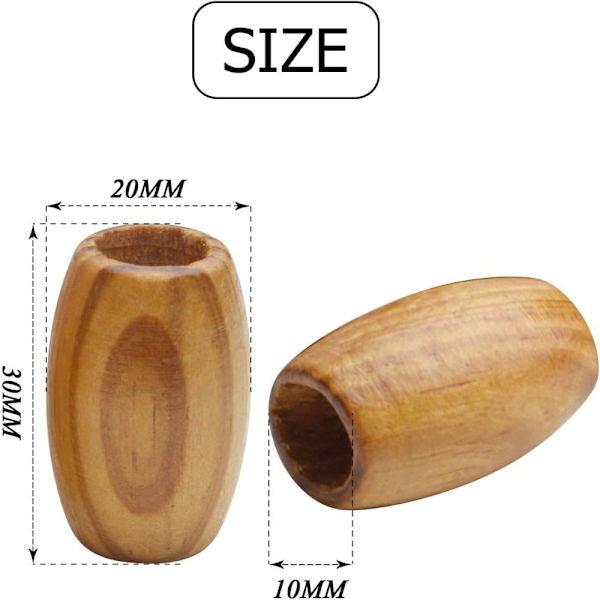 Træ Spacer Beads Oval Beads Tube Beads