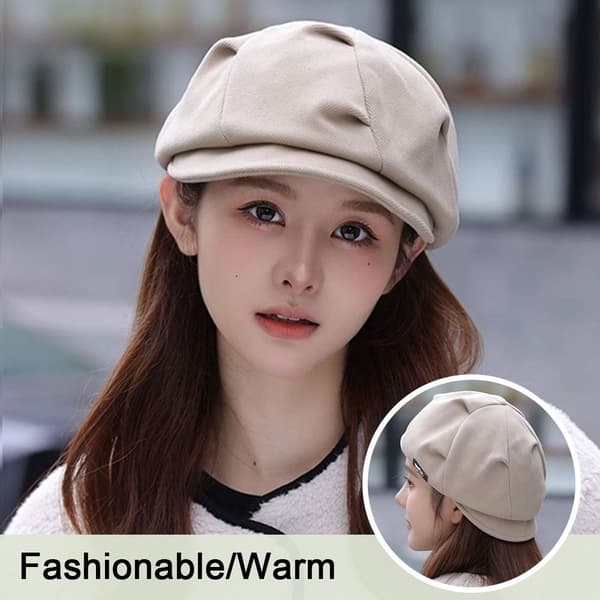 Retro Visir Hat Octagonal Beret KHAKI khaki