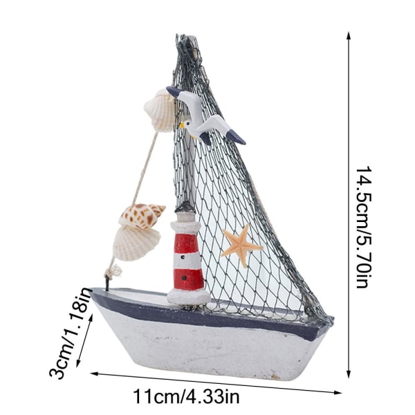 Sejlbådsmodel Seashell Ship Model 3 3 3