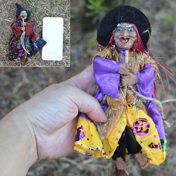 Halloween Ghost Festival Heksefigur hengende dukke Yellow