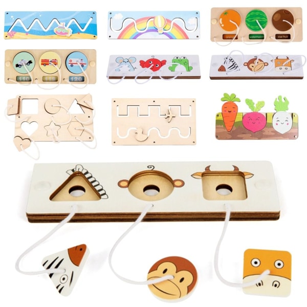 Baby Busy Board Träleksak 6 6 6