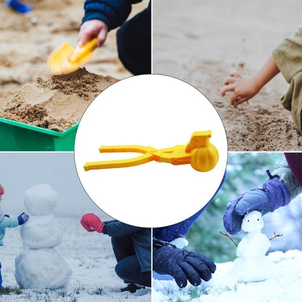 2st Vinter Barn Vuxna utomhussportleksaker Snöbollsklämma orange
