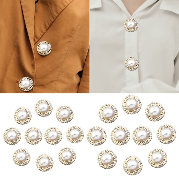 Rhinestone Pearl Buttons Skjorte Buttons 23MM10STK 10STK 23MM10pcs