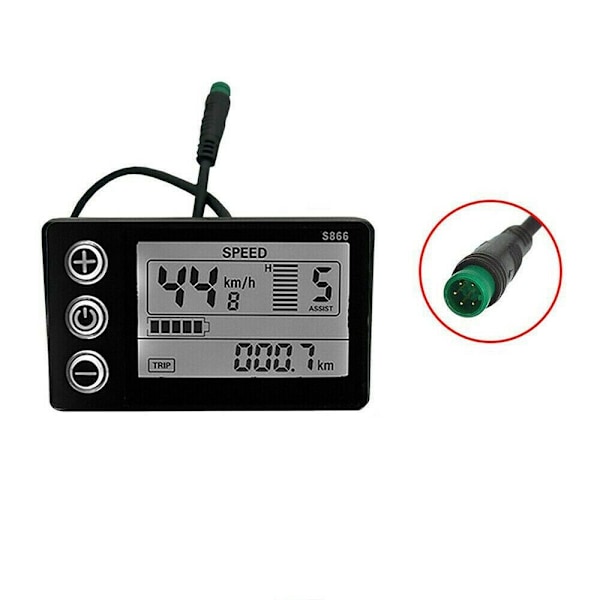 E-cykel LCD Display Scooter Elektrisk Cykel Måler MTB Speedometer
