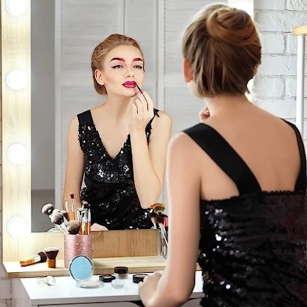 Sequin Läder Pen Hink Skönhetsdressing
