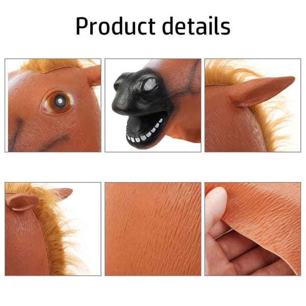 Djurmasker Hästhuvudmask VIT white