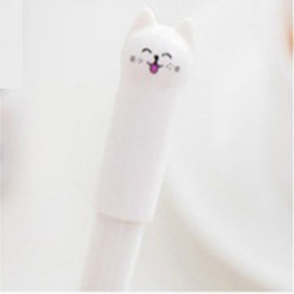 10 stk Black Cat Gel Pen Cartoon Animals Gel Pen HVIT White