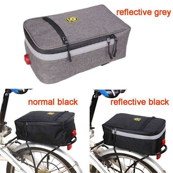 Bike Rear Carrier Bag Cykelställ Pack REFLECTIVE BLACK Reflective black